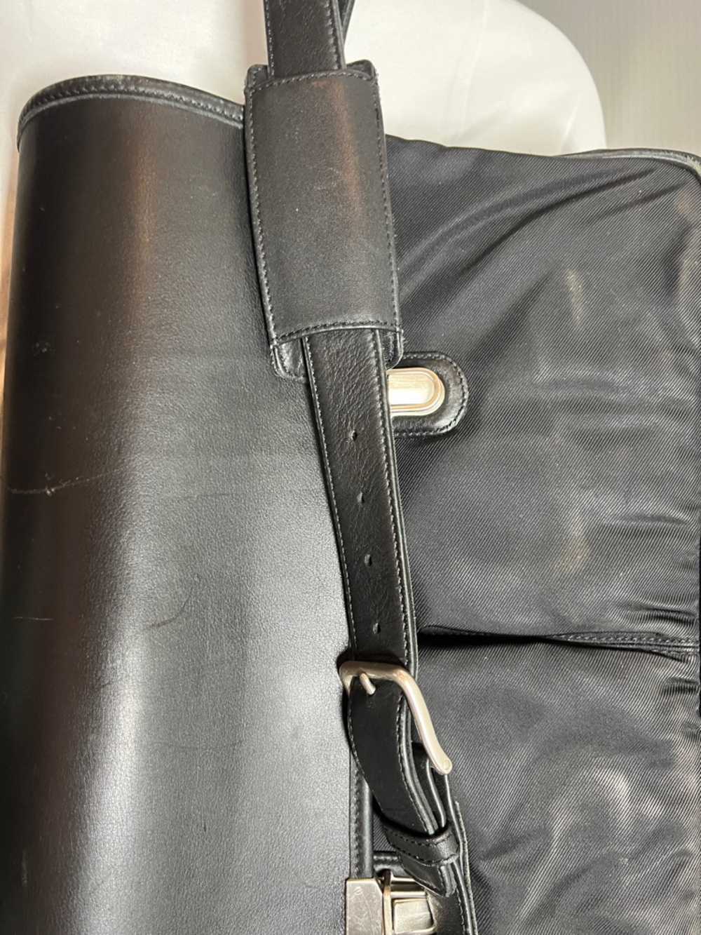 Coach Black Leather & Nylon Briefcase/Laptop bag 5113 with Silver Hardware - Picture 13 of 13